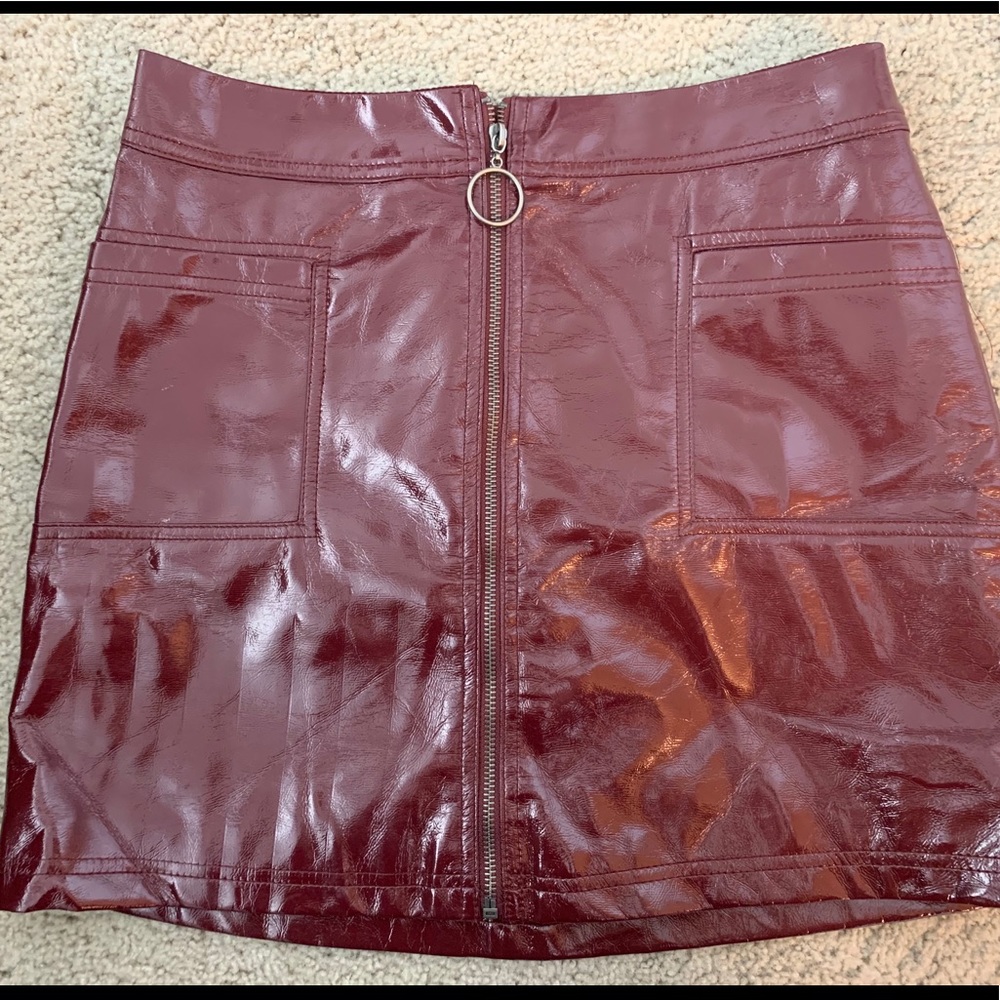 Faux Leather Skirt